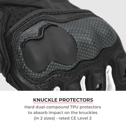 ViaTerra Shifter Red – Short Motorcycle Riding Gloves - AH Helmets