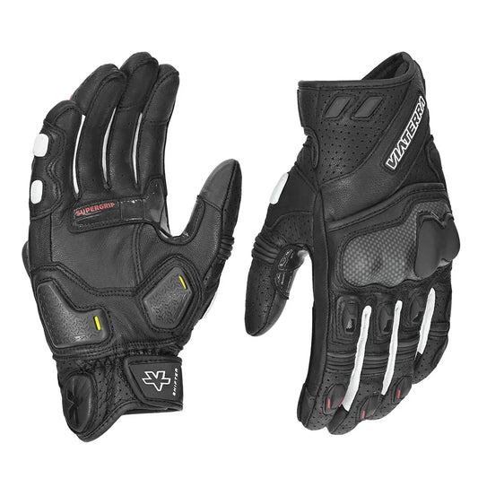 ViaTerra Shifter Black – Short Motorcycle Riding Gloves - AH Helmets