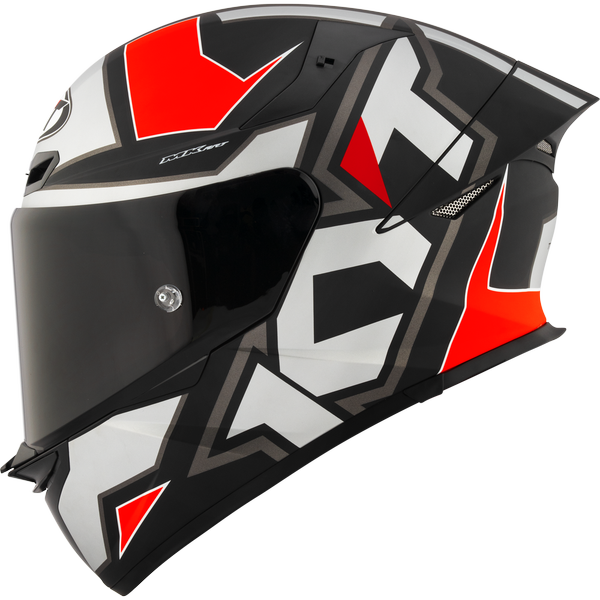 KYT TT Revo Electron Matt Grey Red Helmet - AH Helmets