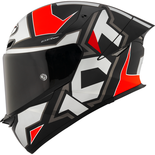 KYT TT Revo Electron Matt Grey Red Helmet - AH Helmets