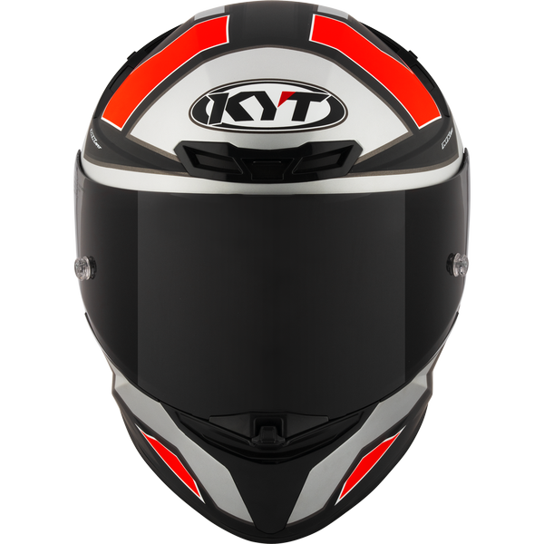 KYT TT Revo Electron Matt Grey Red Helmet - AH Helmets