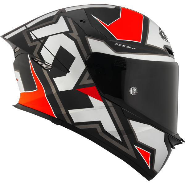 KYT TT Revo Electron Matt Grey Red Helmet - AH Helmets