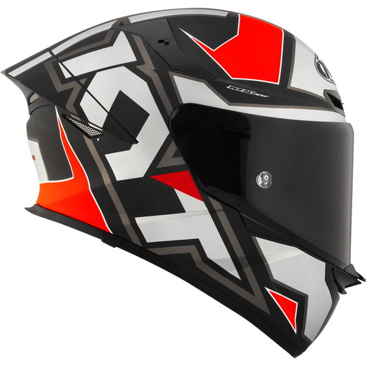 KYT TT Revo Electron Matt Grey Red Helmet - AH Helmets