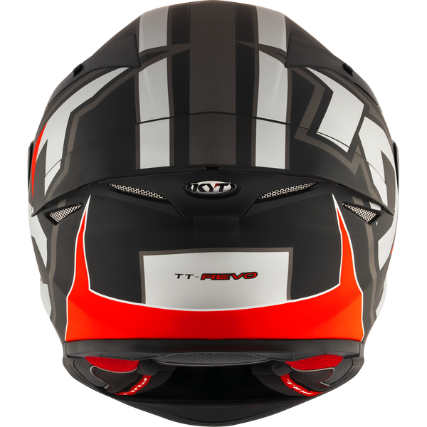 KYT TT Revo Electron Matt Grey Red Helmet - AH Helmets
