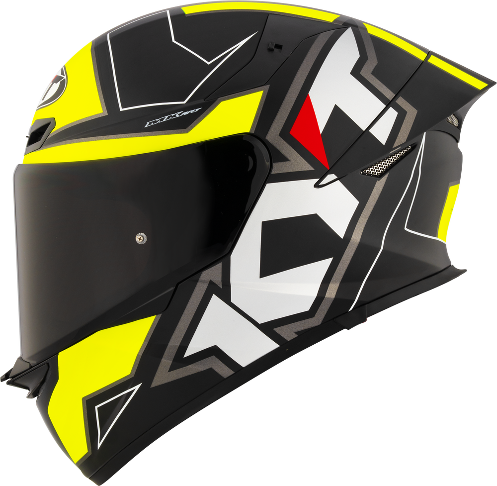 KYT TT Revo Electron Matt Black Yellow Helmet - AH Helmets