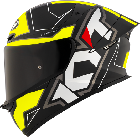 KYT TT Revo Electron Matt Black Yellow Helmet - AH Helmets
