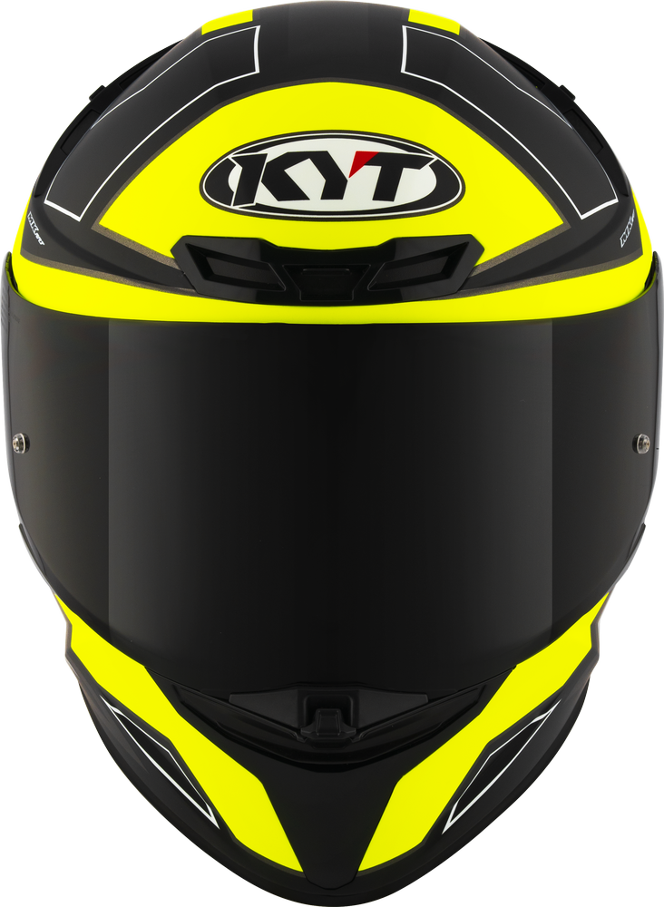 KYT TT Revo Electron Matt Black Yellow Helmet - AH Helmets