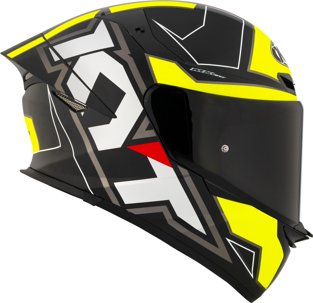 KYT TT Revo Electron Matt Black Yellow Helmet - AH Helmets