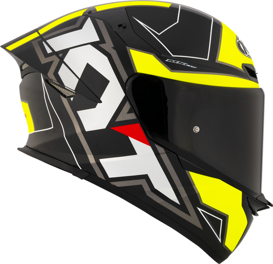 KYT TT Revo Electron Matt Black Yellow Helmet - AH Helmets