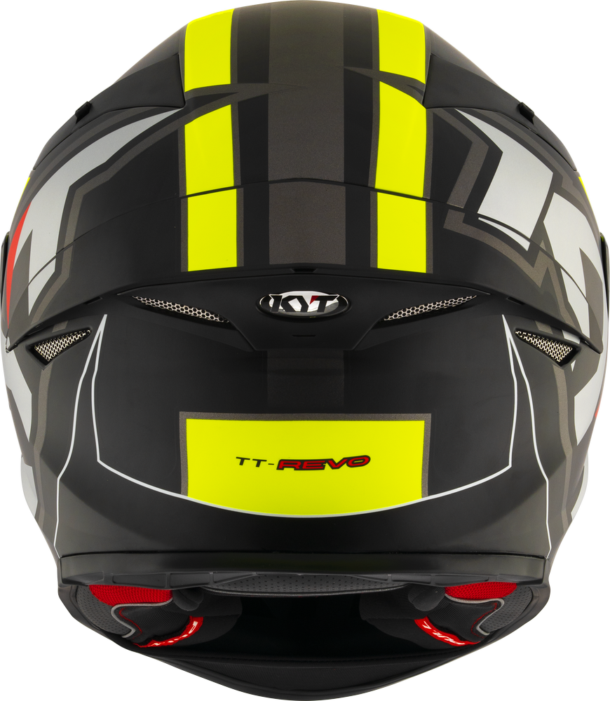 KYT TT Revo Electron Matt Black Yellow Helmet - AH Helmets