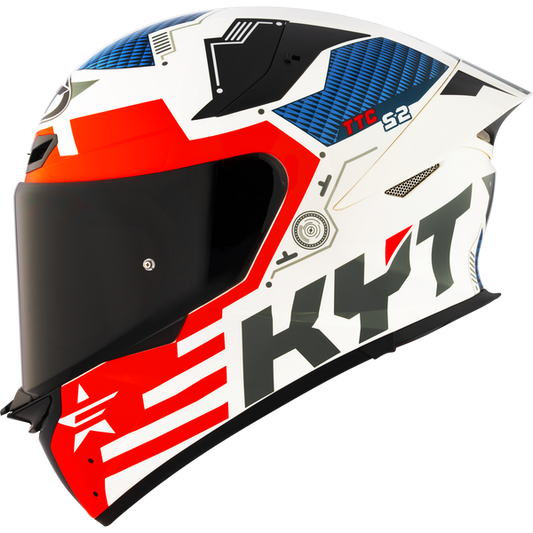 KYT TT Revo Fuselage Red Helmet - AH Helmets