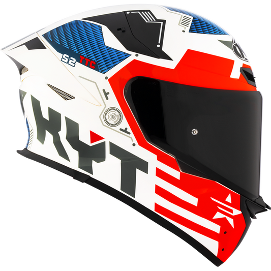 KYT TT Revo Fuselage Red Helmet - AH Helmets