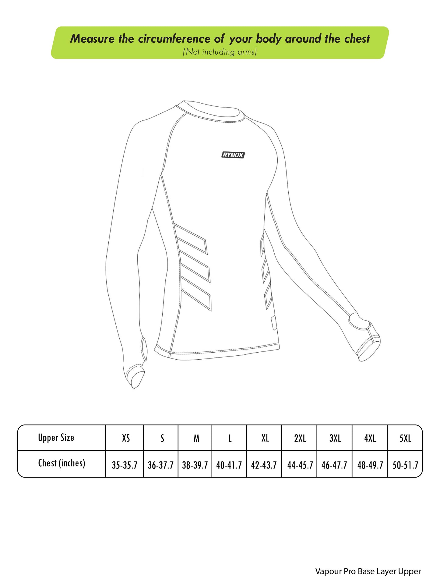 Rynox Vapour Pro Performance Base Layer - Upper