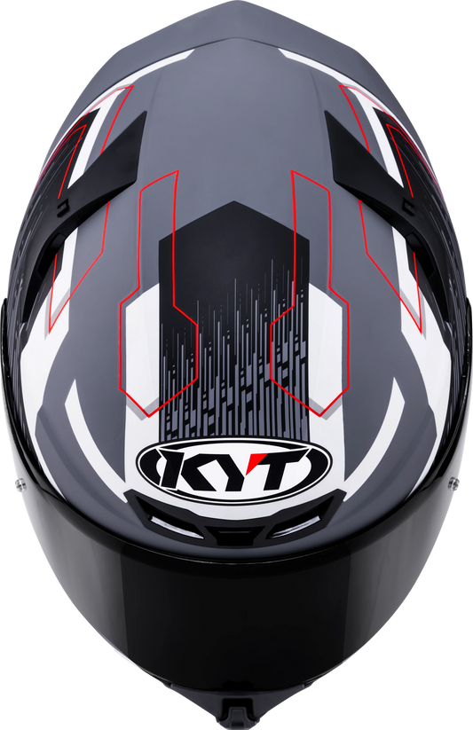 KYT TT Revo Speeding Matt GRL Grey Red Helmet