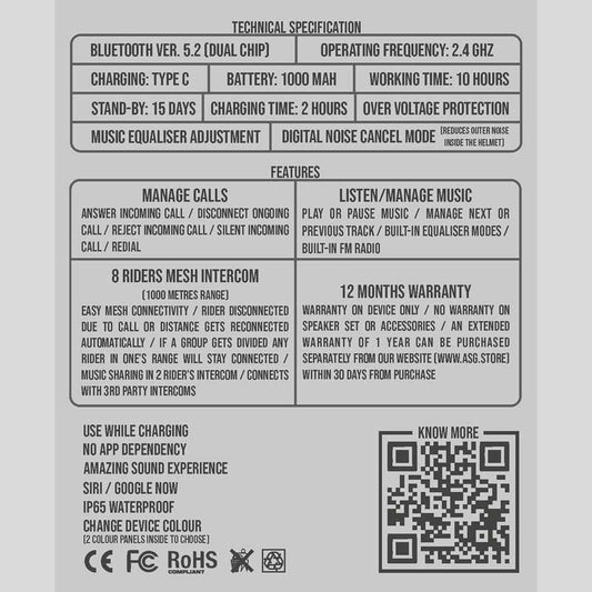 ASG SG10 Bluetooth Mesh Intercom