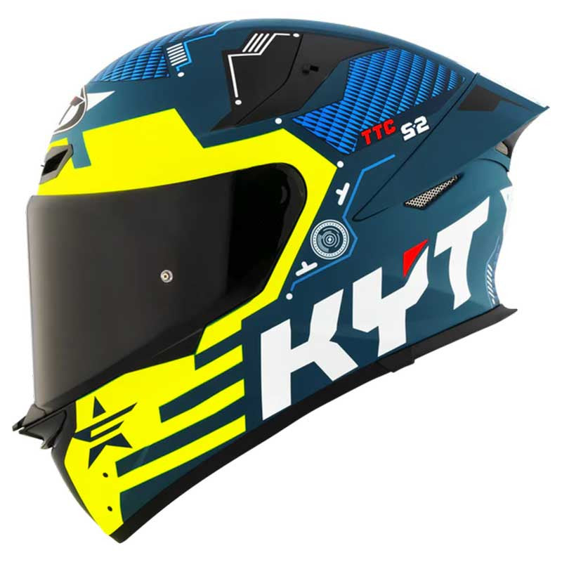 KYT TT Revo Fuselage Matt Yellow Helmet - AH Helmets