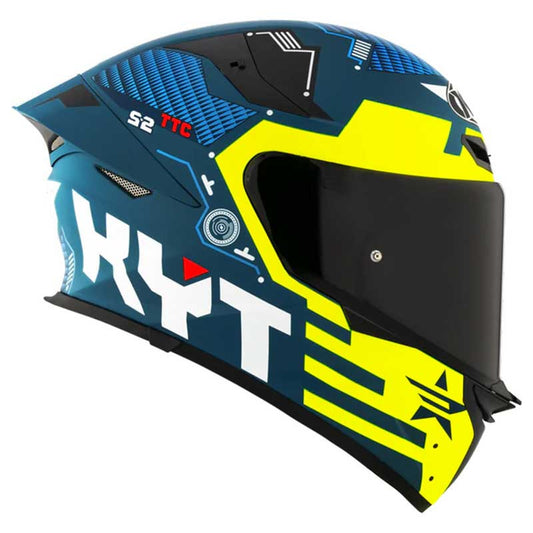 KYT TT Revo Fuselage Matt Yellow Helmet - AH Helmets