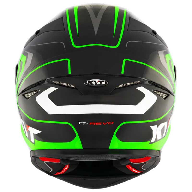 KYT TT Revo Overtech Black Green Gloss Helmet - AH Helmets