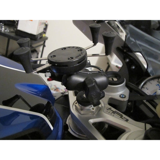 RAM Fork Stem Mount with Short Double Socket Arm & Universal RAM® X-Grip® Phone Cradle - AH Helmets