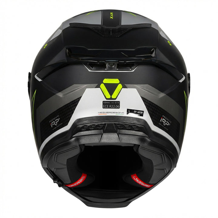 KORDA ICON NYX MATT BLACK GREY HELMET (Dual visor)