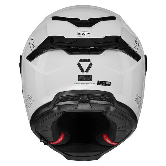 KORDA ICON  SOLID GLOSS WHITE HELMET (Dual visor)