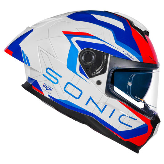 KORDA SONIC GP ROADLION GLOSS BLUE RED W/P HELMET (Dual visor)