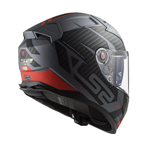 LS2 FF811 Vector II Splitter Matt Titanium Red Helmets - AH Helmets