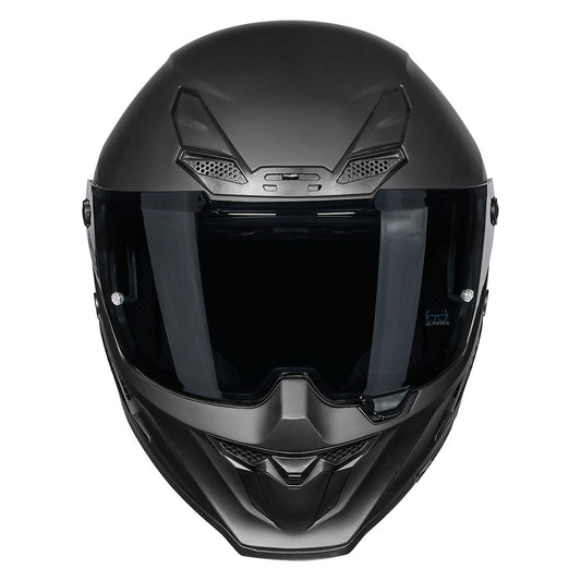 KORDA ICON SOLID MATT BLACK HELMET (Dual visor)