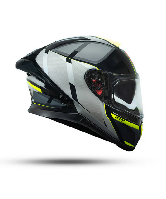 MT Thunder3 Pro Nova B62 Matt Black Grey Yellow Helmet - AH Helmets