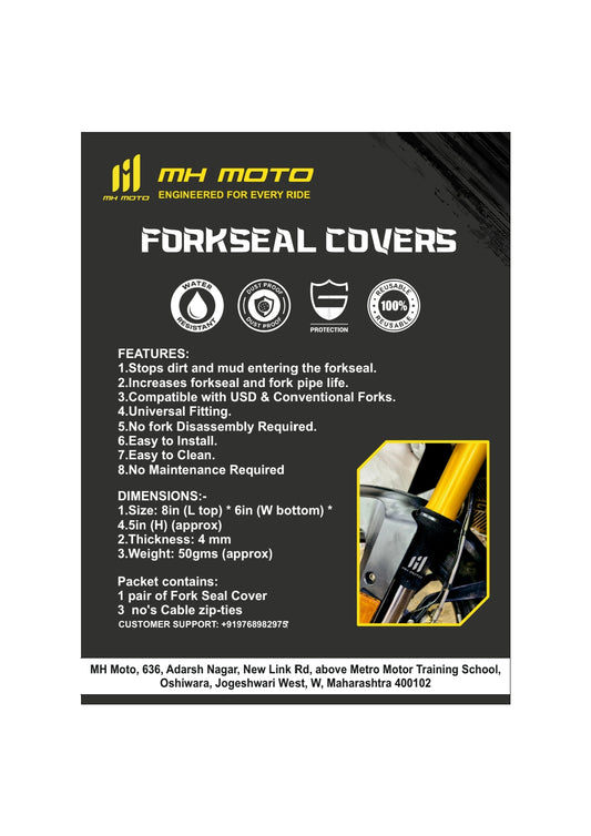 MH MOTO FORK SEAL COVERs - AH Helmets