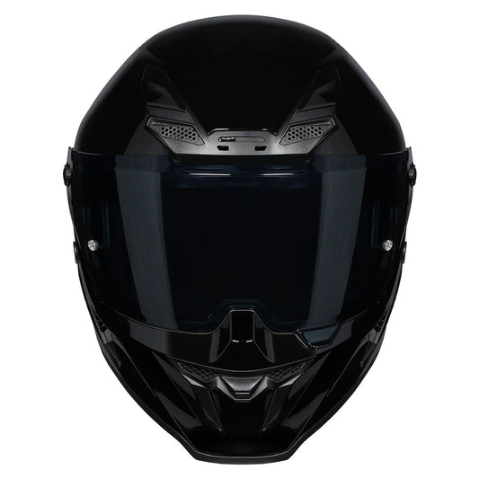 KORDA ICON  SOLID GLOSS BLACK HELMET (Dual visor)