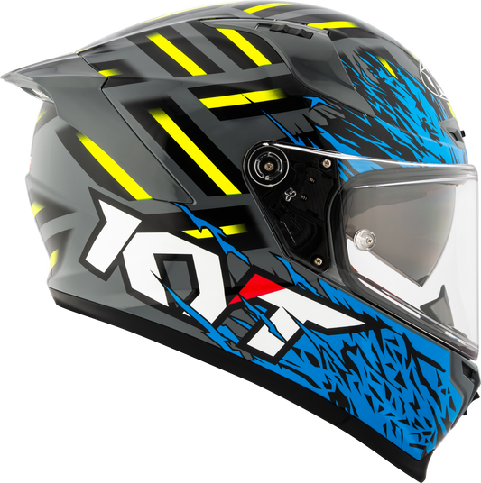 KYT STRIKER 2SV FLAMINGGLOSS GREY BLUE - AH Helmets