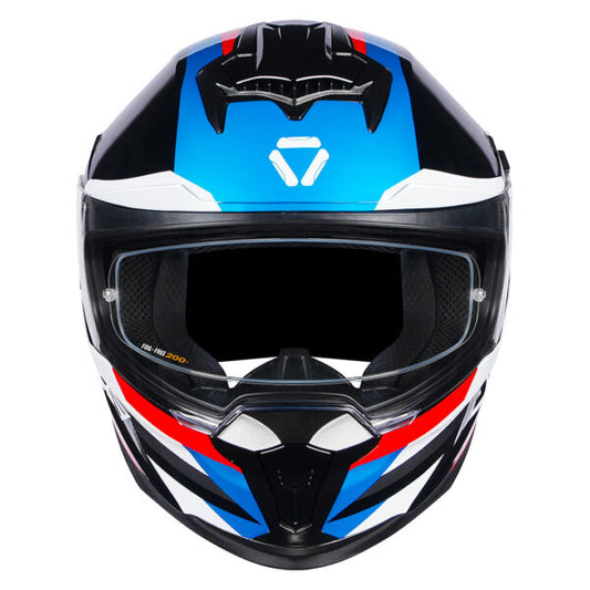 KORDA SONIC GP MOZE GLOSS BLUE RED W/P HELMET (Dual visor)