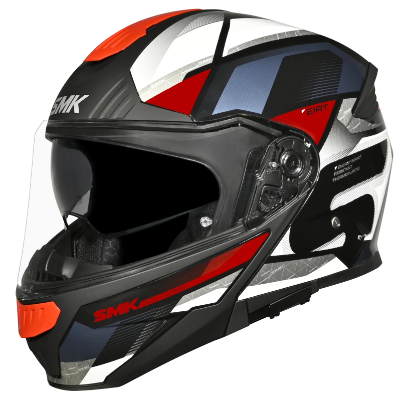 SMK Gullwing Venture Gloss Black Red white (GL263) Helmet
