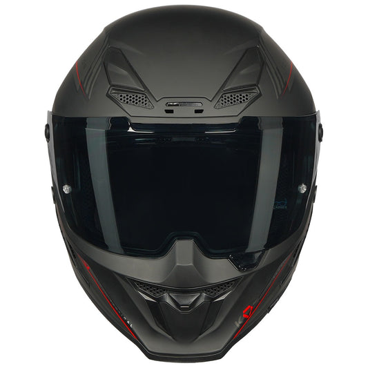 KORDA ICON NERO MATT RED HELMET (Dual visor)