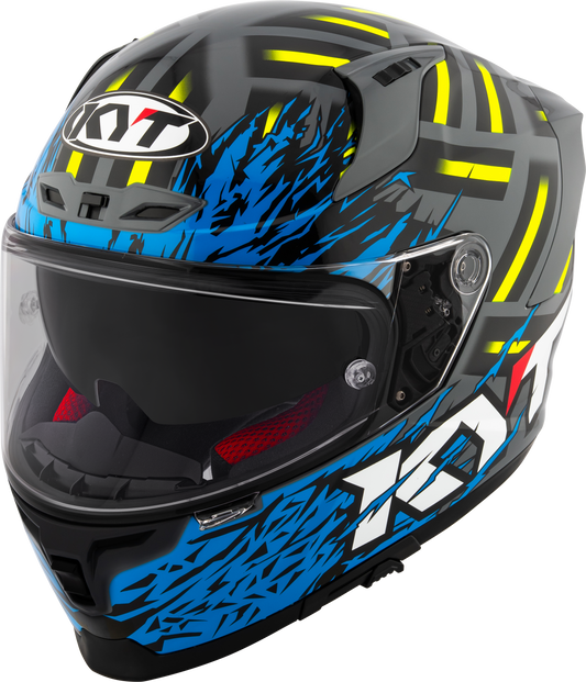 KYT STRIKER 2SV FLAMINGGLOSS GREY BLUE - AH Helmets