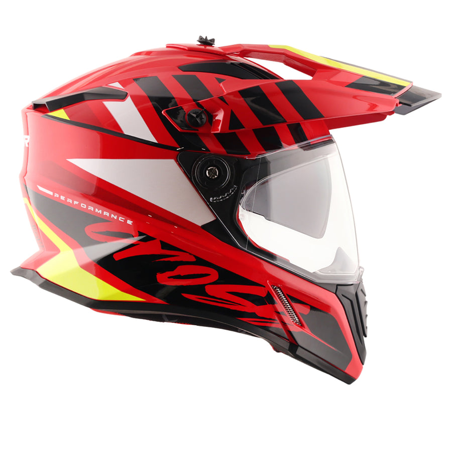 Axor X-Cross Dual Visor ORBIT Gloss RED BLACK Helmet
