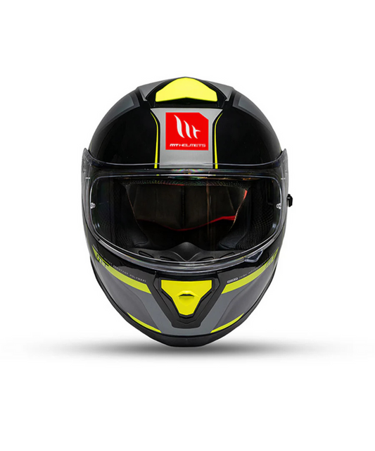 MT Thunder3 Pro Nova B62 Matt Black Grey Yellow Helmet - AH Helmets