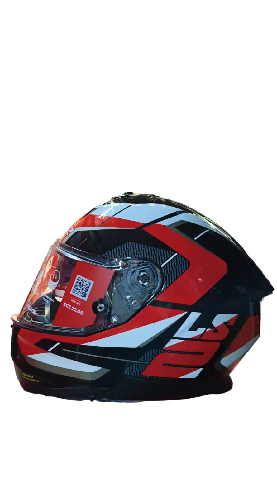 LS2 FF320 Stream II Road HELMETS -Gloss Black White Red – AH Helmets