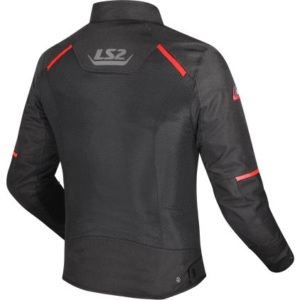 LS2 JACKET BREEZE MAN BLACK RED - CE CLASS A CERTIFIED JACKET