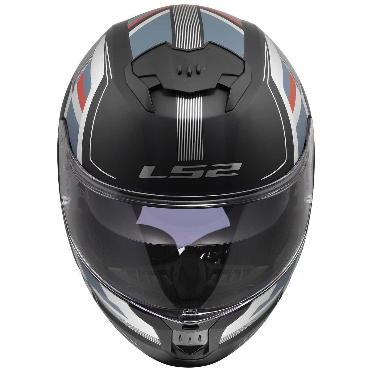 LS2 FF320 Stream II Vintage Matt Black Grey Red -06