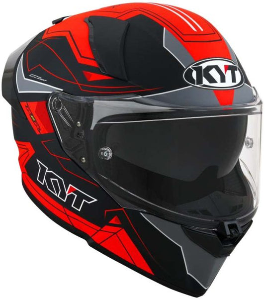 KYT R2R Pro LED Matt Black Red Helmet