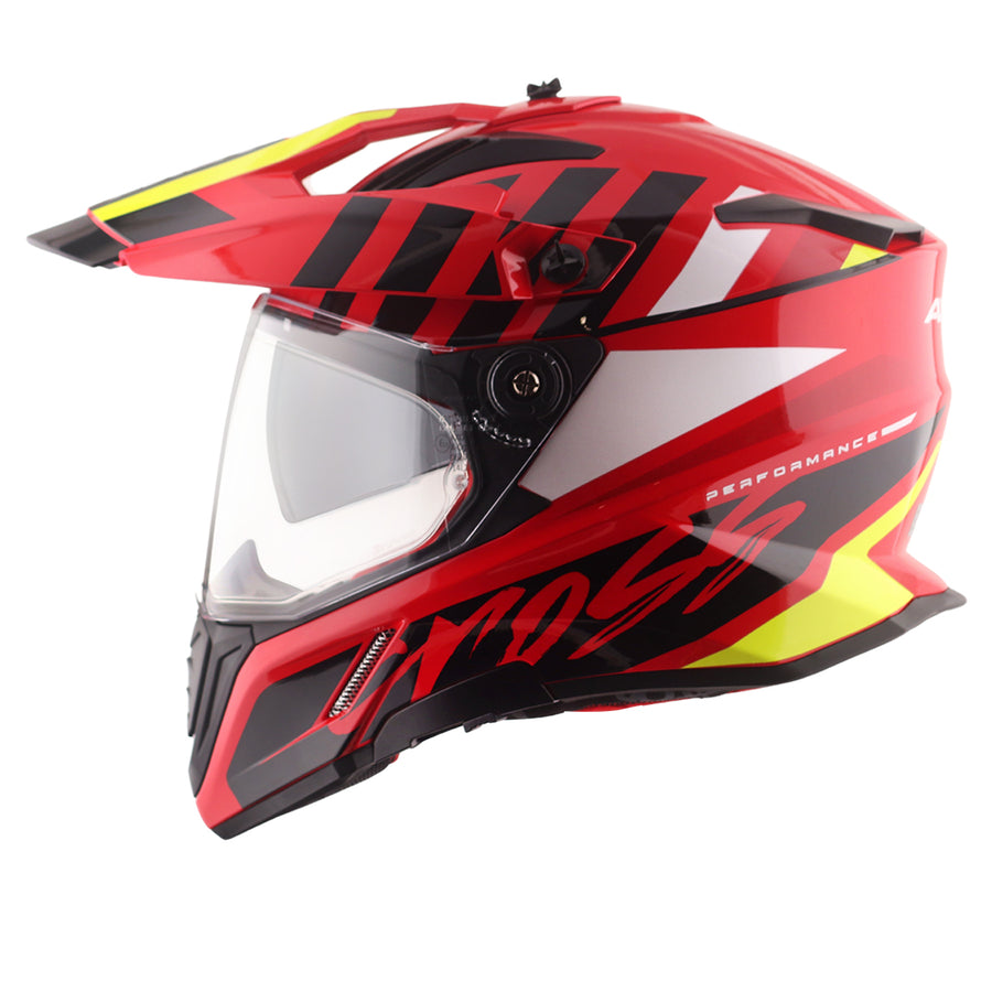 Axor X-Cross Dual Visor ORBIT Gloss RED BLACK Helmet