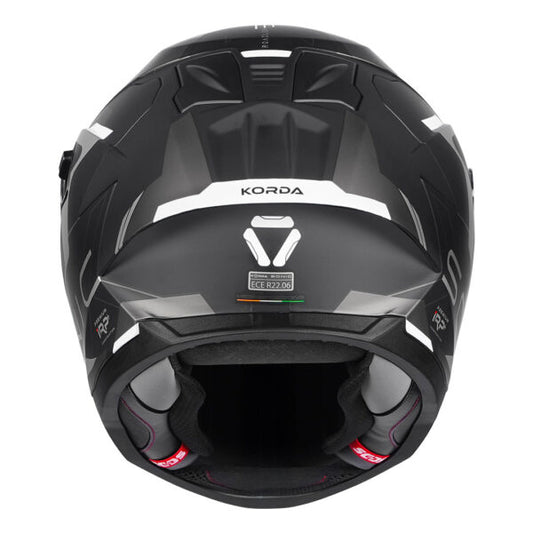 KORDA SONIC GP ROADLION MATT BLACK GREY W/P HELMET (Dual visor)