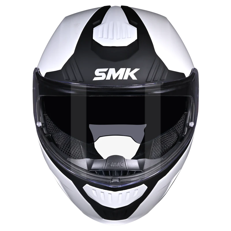 SMK Gullwing Gloss White Unicolor Helmet(GL100)ECE 22-06