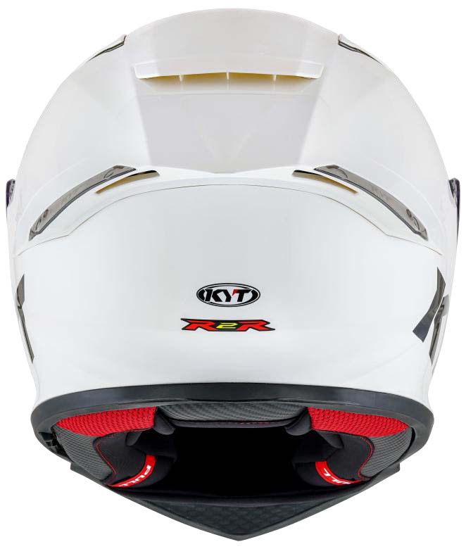 KYT R2R Pro Plain Gloss White Helmet - AH Helmets