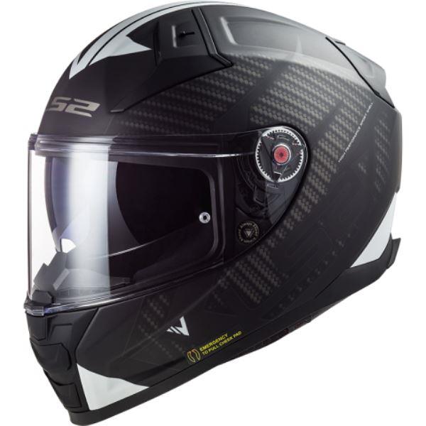LS2 FF811 Vector II  Splitter Matt Black White -06 Helmets