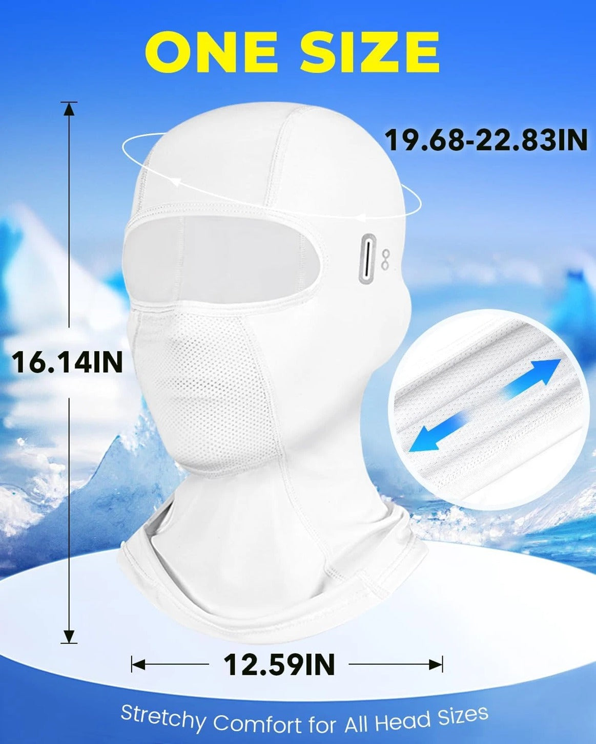Mh Moto Icecool Pro Balacalva (with Glass Holes)