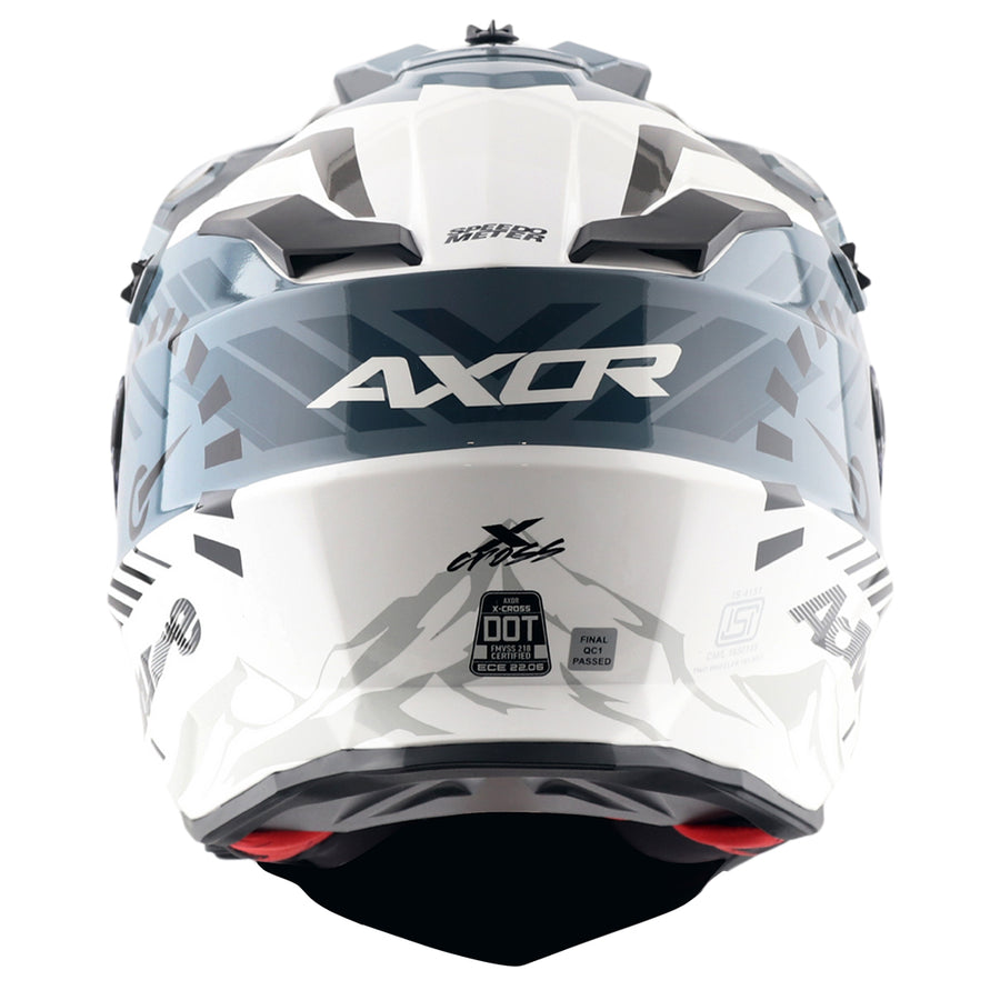 Axor X-Cross Dual Visor Speedometer Gloss Black Grey Helmet