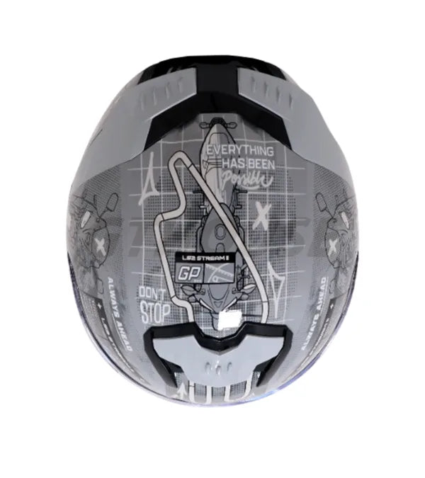 LS2 FF320 STREAM II GP HELMETS -MATT GREY-06